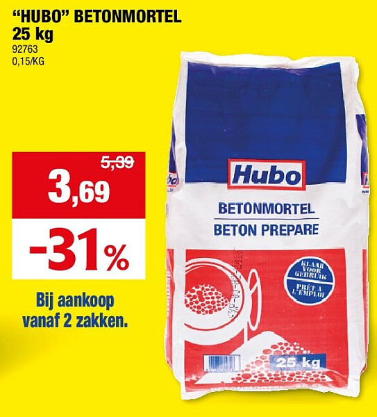 “HUBO” BETONMORTEL 25 kg