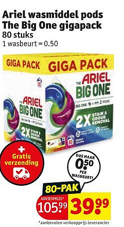 Ariel wasmiddel pods The Big One gigapack
