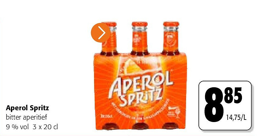 Aperol Spritz bitter aperitief 9 % vol 3 x 20 cl