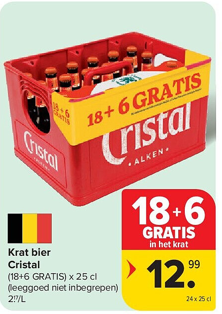 Krat bier Cristal