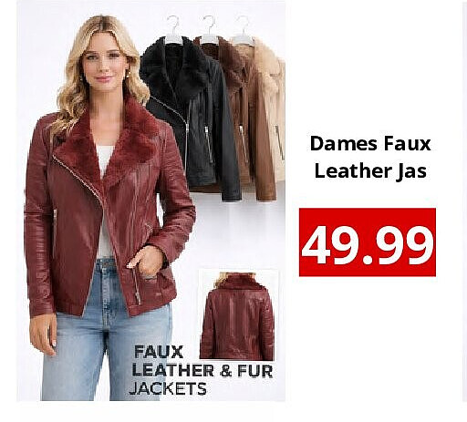 Dames Faux Leather Jas