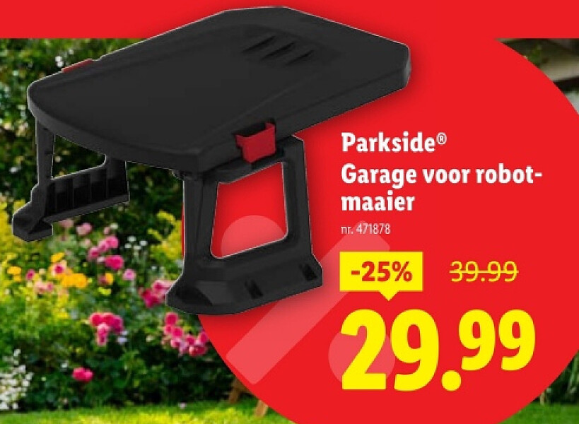 Garage voor robotmaaier