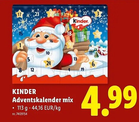 KINDER Adventskalender mix