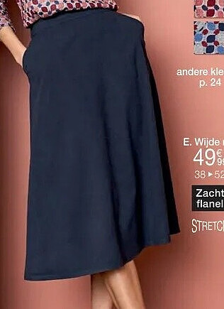 Wijde rok in zachte flanel