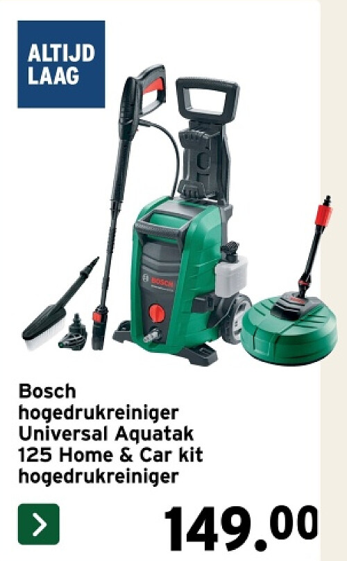 Bosch hogedrukreiniger Universal Aquatak 125 Home & Car kit hogedrukreiniger