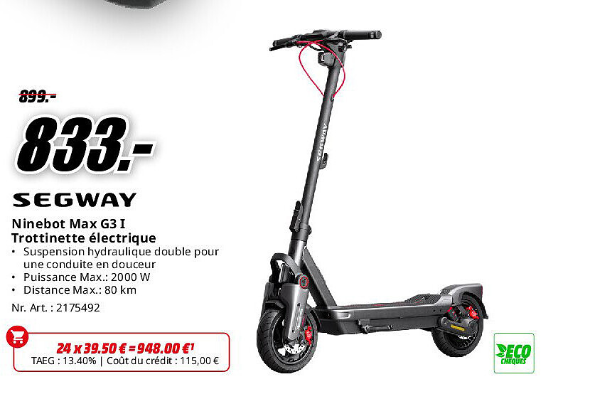 Segway Ninebot Max G3І Trottinette électrique