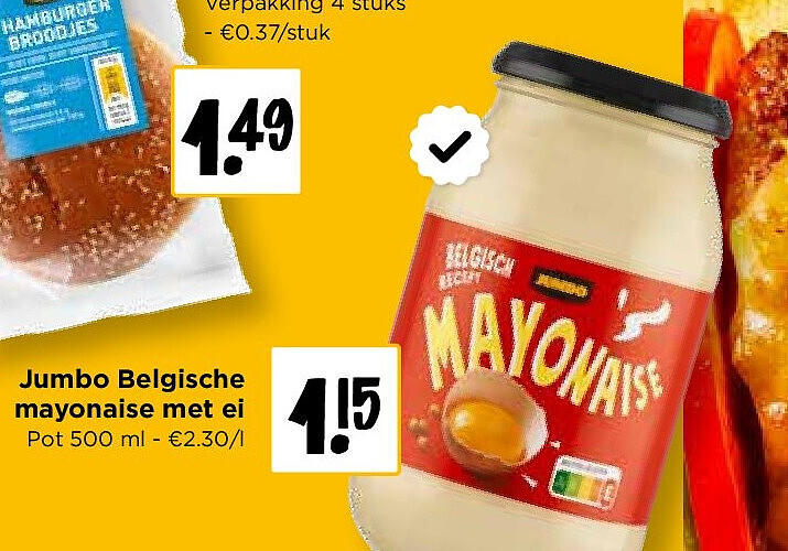 Jumbo Belgische mayonaise met ei