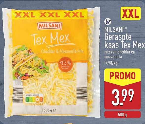 Geraspte kaas Tex Mex