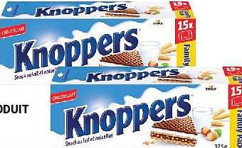 Gaufrettes fourrées au lait et noisettes Knoppers