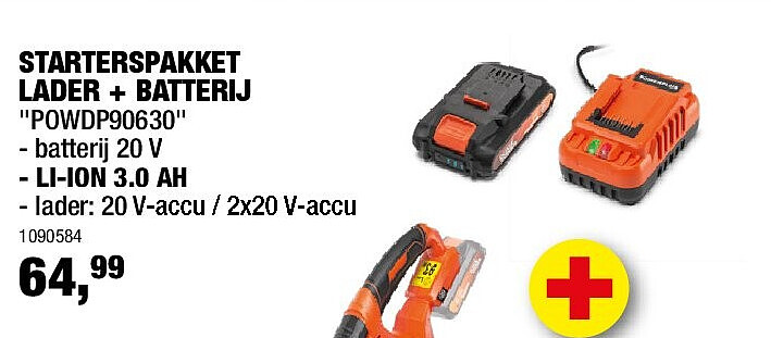 STARTERSPAKKET LADER + BATTERIJ