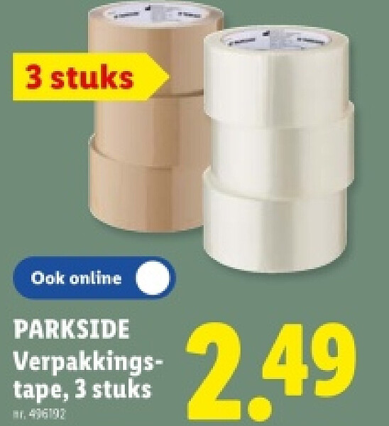 Verpakkingstape, 3 stuks
