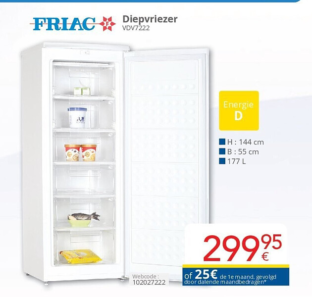 Friac Diepvriezer VDV7222