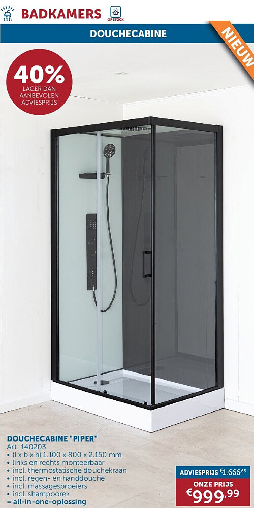 DOUCHECABINE "PIPER"