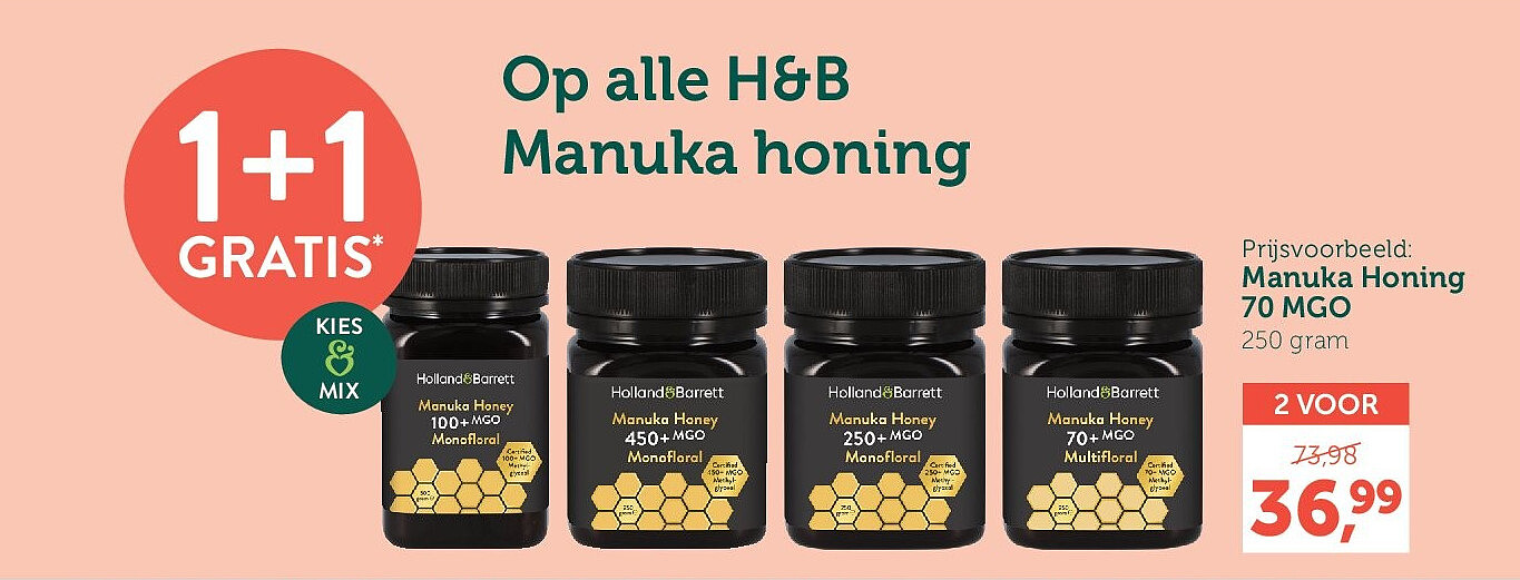 Prijsvoorbeeld: Manuka Honing 70 MGO 250 gram