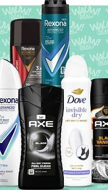 Axe, Dove, Rexona, Vaseline en Zwitsal deodorant, bad en douche en alle Andrélon