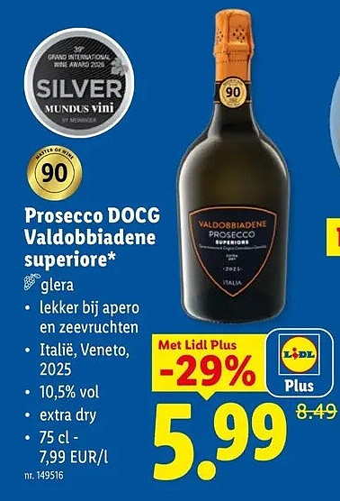Prosecco DOCG Valdobbiadene superiore