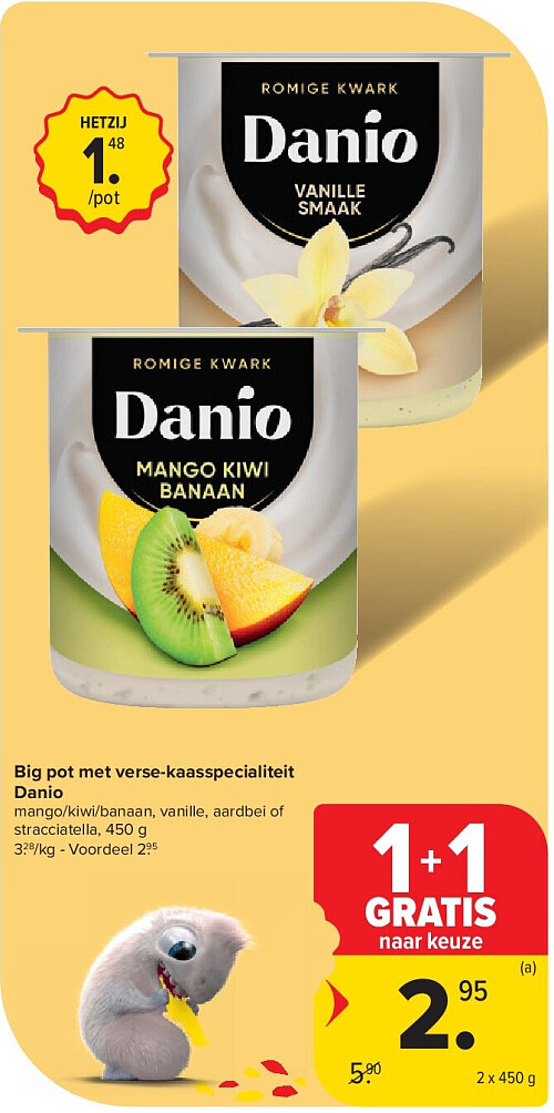 Big pot met verse-kaasspecialiteit Danio