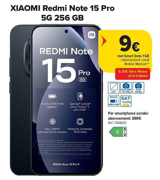 XIAOMI Redmi Note 15 Pro 5G 256 GB
