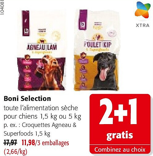 Boni Selection Croquettes Agneau & Superfoods 1,5 kg
