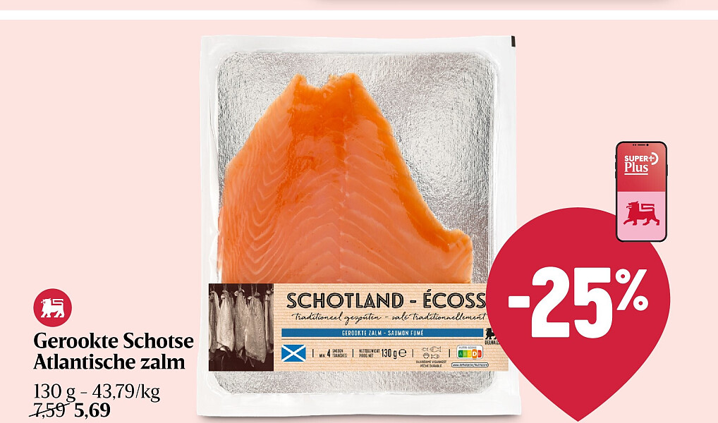 Gerookte Schotse Atlantische zalm