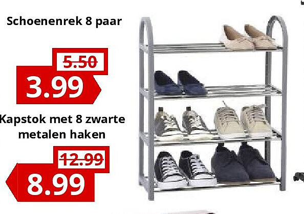 Schoenenrek 8 paar