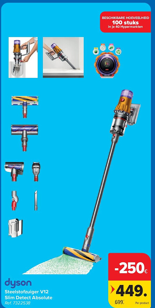 Steelstofzuiger V12 Slim Detect Absolute