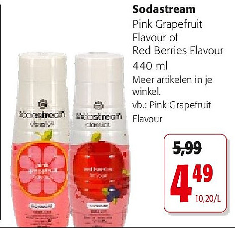 Sodastream Pink Grapefruit Flavour