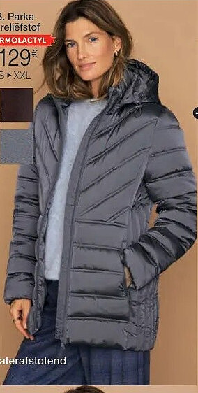 B. Parka in reliëfstof, Thermolactyl