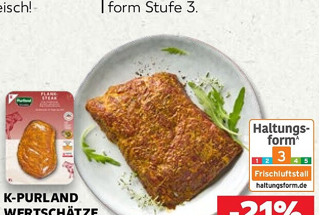 Flanksteak vom Jungbullen, mind. 21 Tage gereift, mariniert, zum Grillen und Braten, je kg
