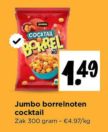 Jumbo borrelnoten cocktail