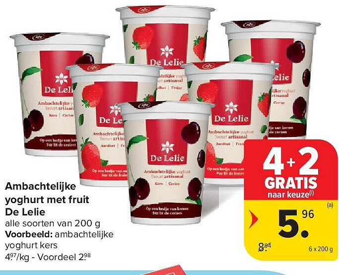 Ambachtelijke yoghurt met fruit De Lelie