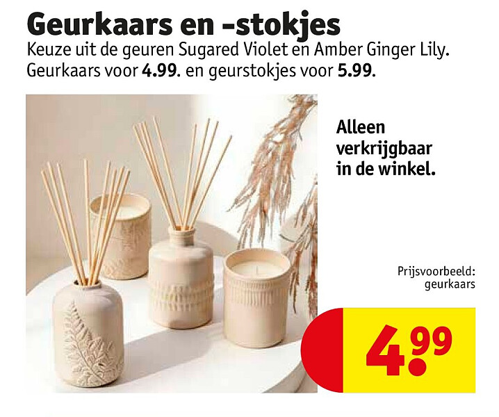 Geurkaars en -stokjes
