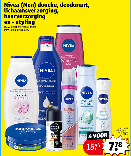 Nivea (Men) douche, deodorant, lichaamsverzorging, haarverzorging en - styling