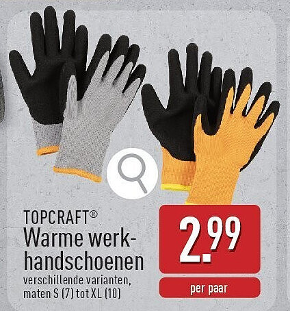 Warme werk­ handschoenen