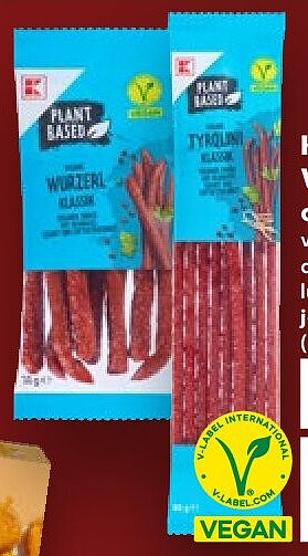 K-Plant Based Vegane Tyrolini oder Wurzler