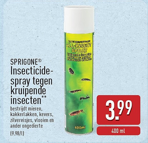 Insecticide­ spray tegen kruipende insecten
