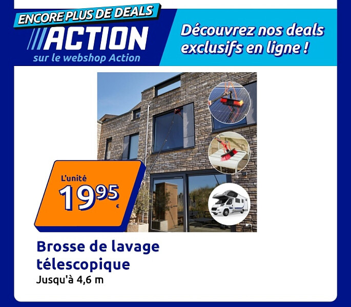 Brosse de lavage télescopique