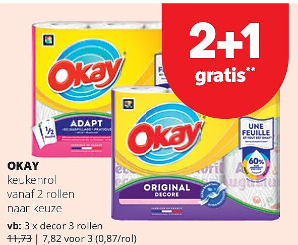 OKAY keukenrol vanaf 2 rollen naar keuze