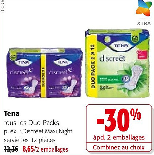 Tena tous les Duo Packs