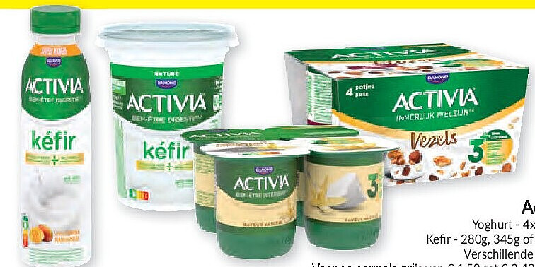 Activia yoghurt en kefir
