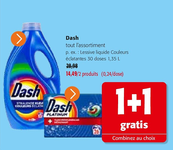 Dash tout l’assortiment