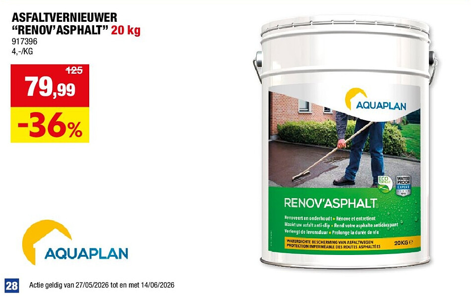 ASFALTVERNIEUWER “RENOV’ASPHALT” 20 kg