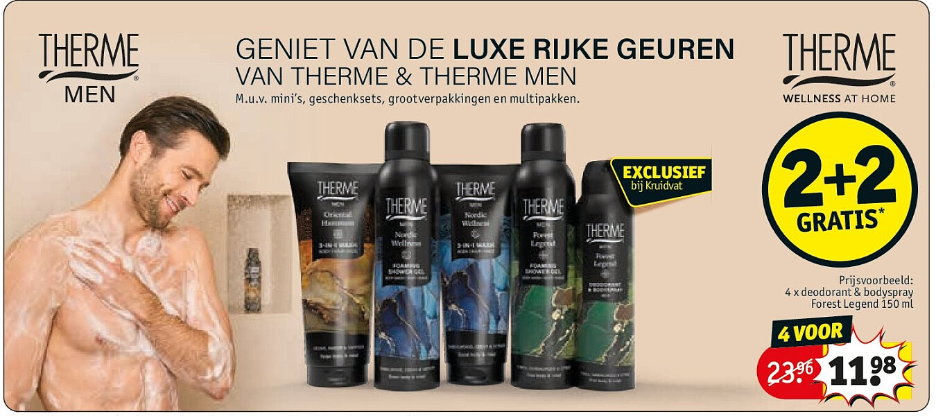 4 x deodorant & bodyspray Forest Legend 150 ml