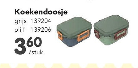 Koekendoosje grijs 139204 olijf 139206