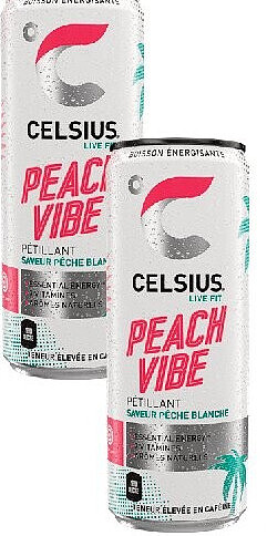 Boisson pétillante Celsius Peach Vibe