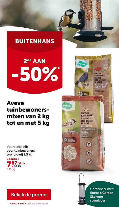 Mix voor tuinbewoners onkruidvrij 2,5 kg