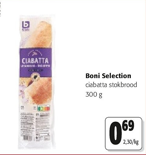 Boni Selection ciabatta stokbrood 300 g