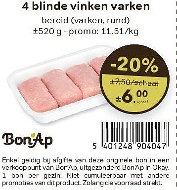 blinde vinken varken