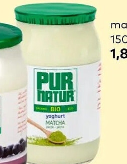 Pur Natur yoghurt matcha-perzik 150 g