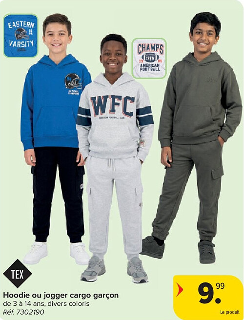 Hoodie ou jogger cargo garçon